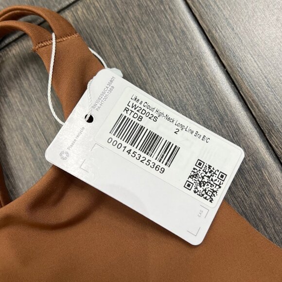 Lululemon NWT Like a Cloud High-Neck Longline Bra Roasted Brown - Picture 5 of 7